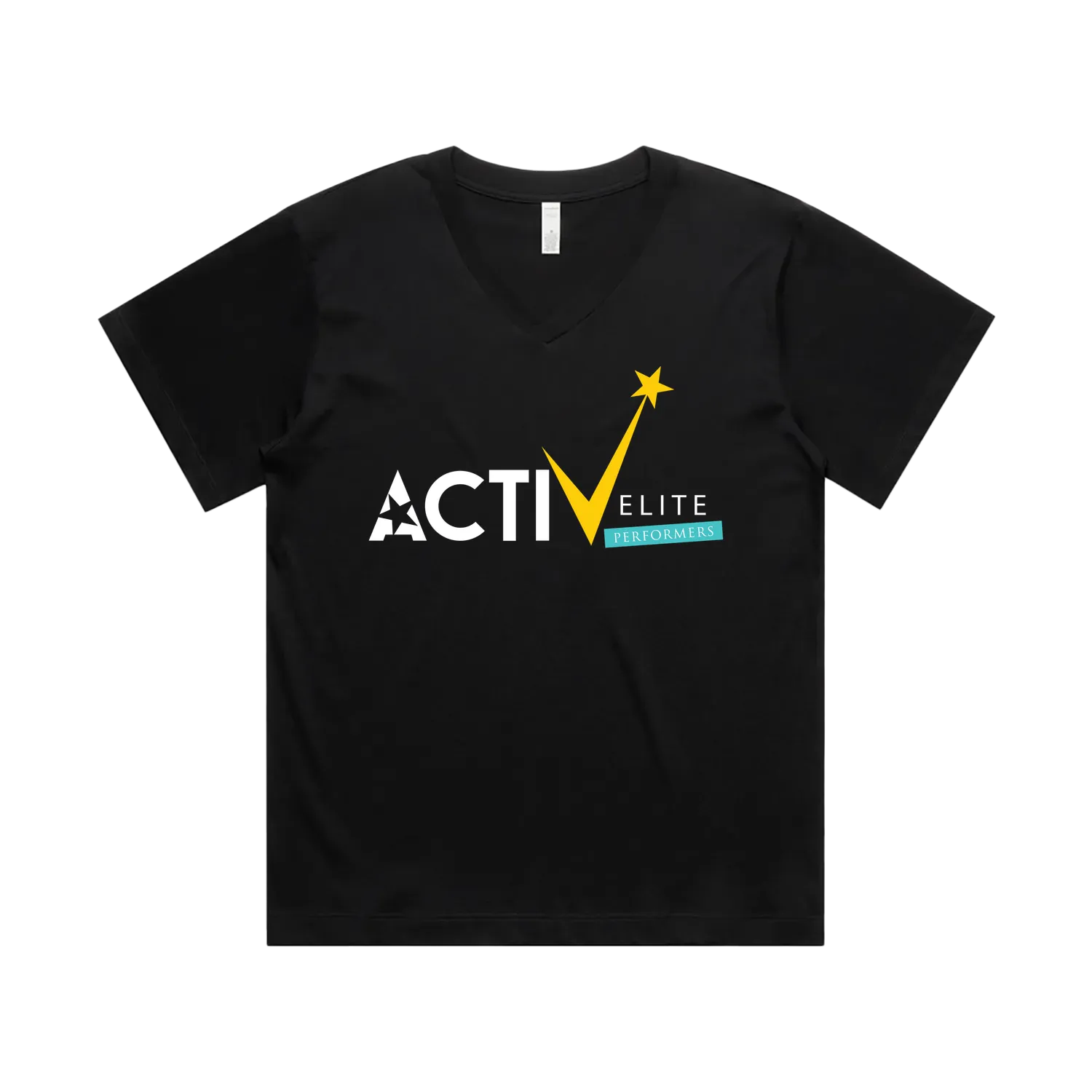 Black front flat lay
