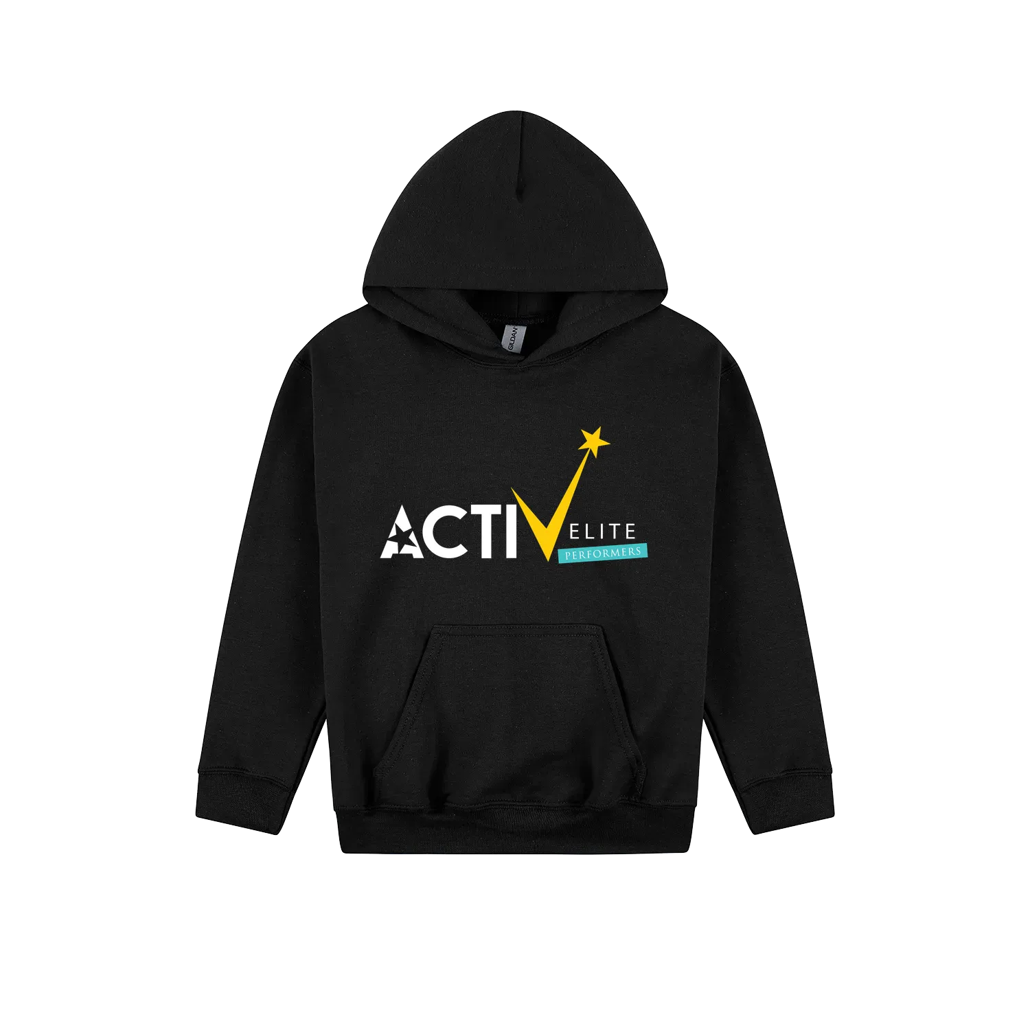 Black front flat lay